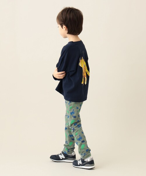 BEAMS mini（ビームスミニ）の「アニマル ヒップ ロングスリーブ Tシャツ 2024FW（90～150cm）（Tシャツ/カットソー・キッズ・オフホワイト/ネイビー/レッド・140/110/90/100/120/130/150）」の15枚目の写真