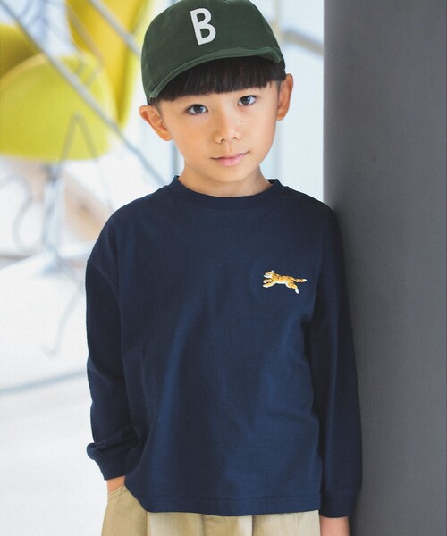 BEAMS mini（ビームスミニ）の「アニマル ヒップ ロングスリーブ Tシャツ 2024FW（90～150cm）（Tシャツ/カットソー・キッズ・オフホワイト/ネイビー/レッド・140/110/90/100/120/130/150）」の16枚目の写真