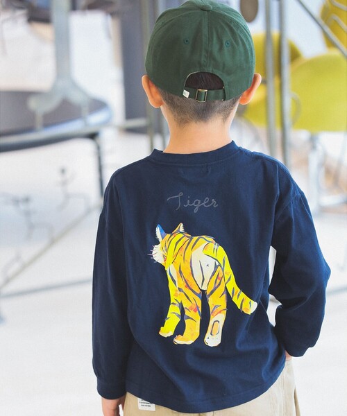 BEAMS mini（ビームスミニ）の「アニマル ヒップ ロングスリーブ Tシャツ 2024FW（90～150cm）（Tシャツ/カットソー・キッズ・オフホワイト/ネイビー/レッド・140/110/90/100/120/130/150）」の17枚目の写真