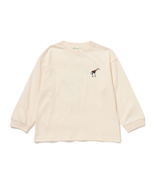 BEAMS mini（ビームスミニ）の「アニマル ヒップ ロングスリーブ Tシャツ 2024FW（90～150cm）（Tシャツ/カットソー・キッズ・オフホワイト/ネイビー/レッド・140/110/90/100/120/130/150）」の18枚目の写真