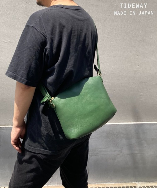 TIDEWAY（タイドウェイ）の「OIL SHRINK SHOULDER（ショルダーバッグ・メンズ・アッシュグレー/ブラック/ブラウン/グリーン/キャメル/チョコ・FREE）」の19枚目の写真
