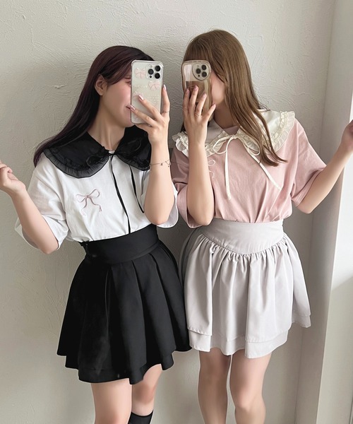 apres jour（アプレジュール）の「アソートフリル付け襟【ZOZOTOWN限定アイテム】（付け襟・レディース・ブラック/オフホワイト・ﾌﾘ-）」の6枚目の写真