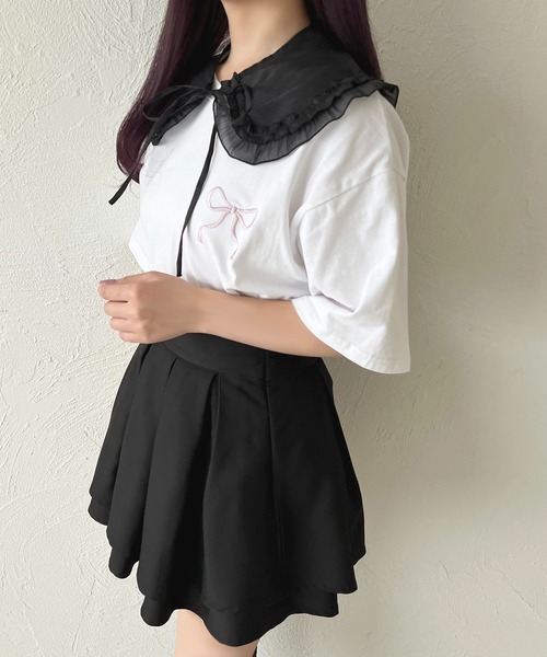 apres jour（アプレジュール）の「アソートフリル付け襟【ZOZOTOWN限定アイテム】（付け襟・レディース・ブラック/オフホワイト・ﾌﾘ-）」の8枚目の写真