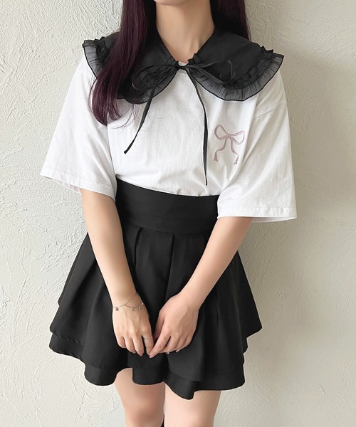 apres jour（アプレジュール）の「アソートフリル付け襟【ZOZOTOWN限定アイテム】（付け襟・レディース・ブラック/オフホワイト・ﾌﾘ-）」の10枚目の写真