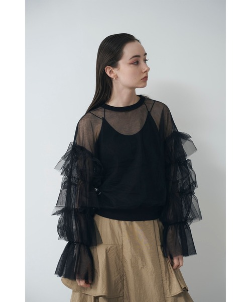 パル PAL 【La boutique BonBon】ラッフルチュールカットソー
