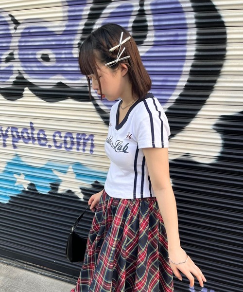 sevens(セブンズ)の「【sevens】ユニフォームちびティシャツ(Tシャツ/カットソー・レディース・ネイビー/ホワイト/ブラック・FREE)」の13枚目の写真