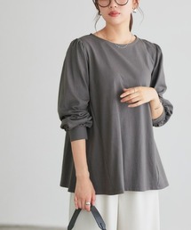 パフフレアコットンロングスリーブTシャツ