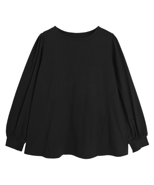 Pierrot(ピエロ)の「パフフレアコットンロングスリーブTシャツ(Tシャツ/カットソー・レディース・オフホワイト/グレイッシュベージュ/ブラック/チャコール・PM/L/M)」の20枚目の写真