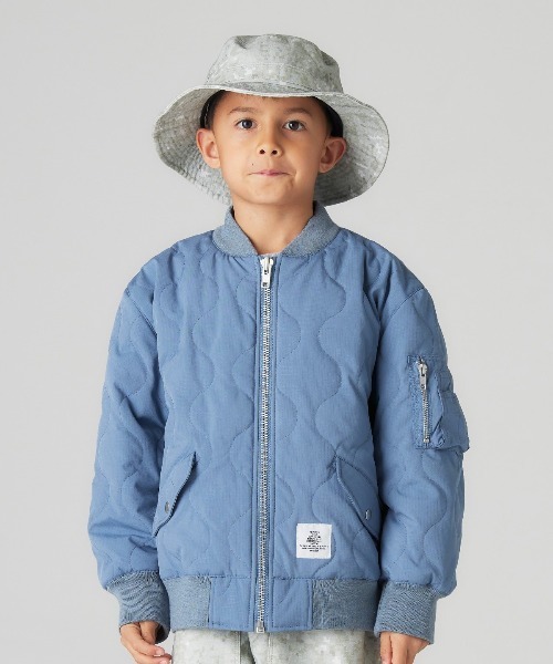 Smoothy(スムージー)の「Smoothy MA-1 Jacket / スムージー エムエーワン ジャケット(MA-1・キッズ・アイボリー/サックスブルー/カーキ・SMALL/LARGE/X-LARGE/MEDIUM)」の15枚目の写真
