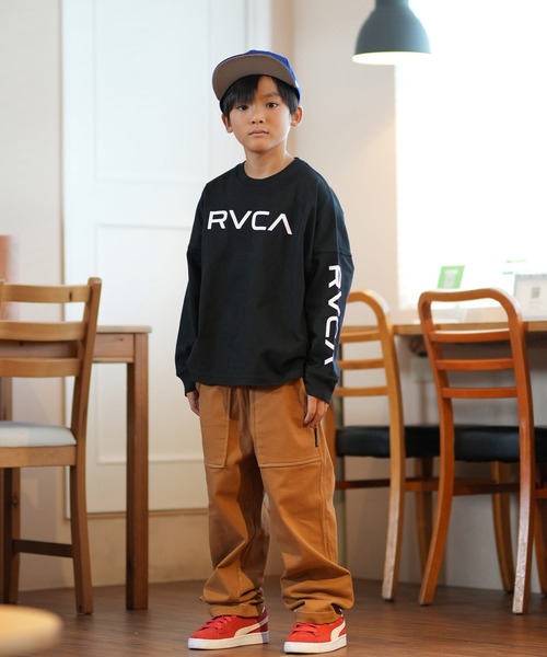 RVCA（ルーカ）の「RVCA/ルーカ BIG RVCA LT ロングTシャツ 親子コーデ BE046-059（Tシャツ/カットソー・キッズ・ホワイト/ブラック・130cm/140cm/150cm/160cm）」の10枚目の写真