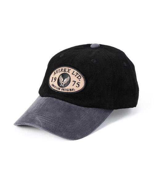 AVIREX(アヴィレックス)の「WAPPEN CORDUROY LOW CAP / ワッペン コーデュロイ ロウ キャップ / AVIREX / アヴィレックス(キャップ・メンズ・ブラウン/ブラック・F)」の1枚目の写真