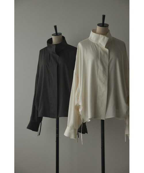 BLACK BY MOUSSY(ブラックバイマウジー)の「fly front shirt(フライフロントシャツ)(シャツ/ブラウス・レディース・ブラック/オフホワイト・FREE)」の19枚目の写真