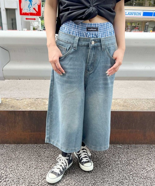 新品未使用◎Plantation プランテーション ワイドハーフパンツ 80s Plantation（プランテーション）の「コットンストレッチデニム