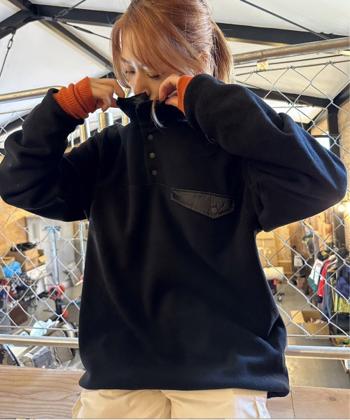 ARCADE（アーケード）の「HIGHQUALITY FLEECE ハーフ釦 スタンドプルオーバー フリース スウェット BARCEDOS（スウェット・レディース・ベージュ/ネイビー/ブラック/グレー系カモフラージュ・LL/L/M）」の8枚目の写真