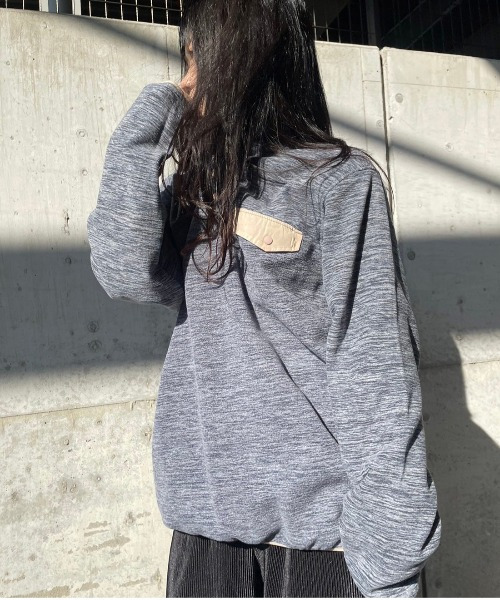 ARCADE（アーケード）の「HIGHQUALITY FLEECE ハーフ釦 スタンドプルオーバー フリース スウェット BARCEDOS（スウェット・レディース・ベージュ/ネイビー/ブラック/グレー系カモフラージュ・LL/L/M）」の16枚目の写真