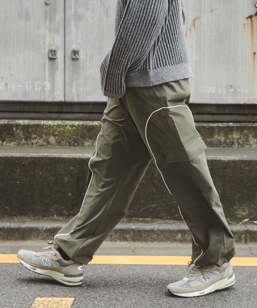 SHORT ROUND（ショートラウンド）の「SHORT ROUND/イージーパイピングカーゴパンツ（カーゴパンツ・メンズ・カーキ/ブラック・SMALL/MEDIUM）」の20枚目の写真