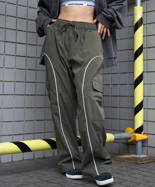 BODYSONG. ワールドビールプリント Mサイズ カーゴパンツ VIRGOwearworks】カーゴパンツ