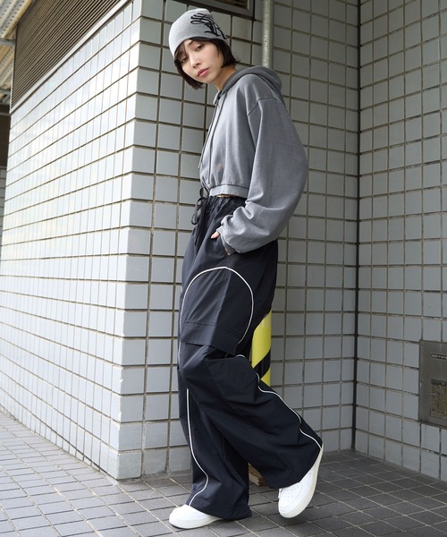 SHORT ROUND（ショートラウンド）の「SHORT ROUND/イージーパイピングカーゴパンツ（カーゴパンツ・メンズ・カーキ/ブラック・SMALL/MEDIUM）」の16枚目の写真