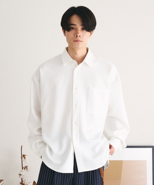 epnok（エプノック）の「アソートベーシックルーズシャツ（シャツ/ブラウス・メンズ・ネイビー/オフホワイト/チャコールグレー/カーキ/ブラック/ブラウン・SMALL/LARGE/MEDIUM）」の2枚目の写真