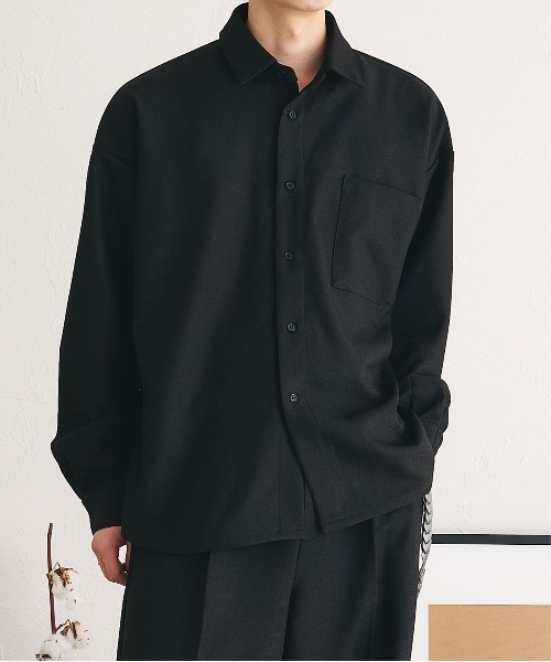 epnok（エプノック）の「アソートベーシックルーズシャツ（シャツ/ブラウス・メンズ・ネイビー/オフホワイト/チャコールグレー/カーキ/ブラック/ブラウン・SMALL/LARGE/MEDIUM）」の3枚目の写真