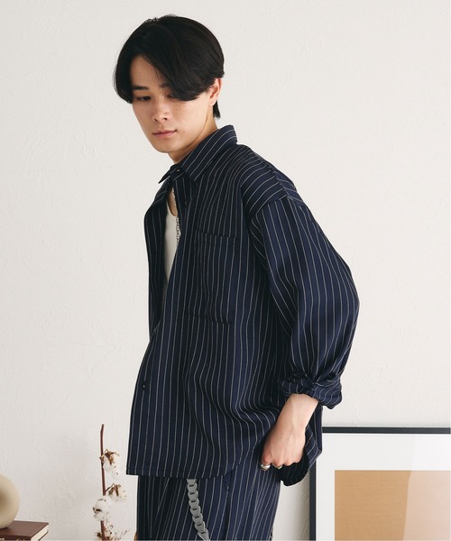 epnok（エプノック）の「アソートベーシックルーズシャツ（シャツ/ブラウス・メンズ・ネイビー/オフホワイト/チャコールグレー/カーキ/ブラック/ブラウン・SMALL/LARGE/MEDIUM）」の7枚目の写真