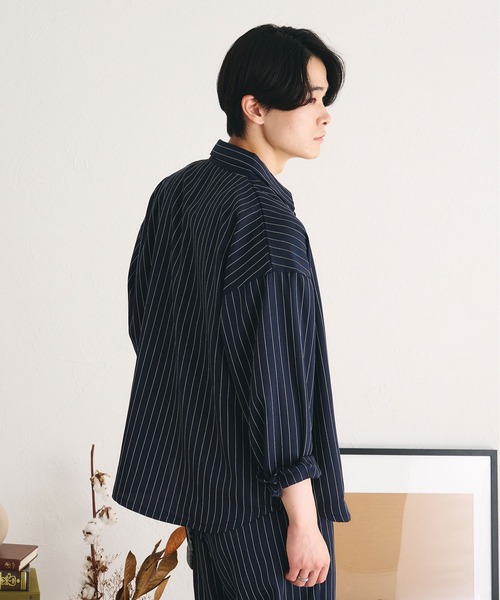 epnok（エプノック）の「アソートベーシックルーズシャツ（シャツ/ブラウス・メンズ・ネイビー/オフホワイト/チャコールグレー/カーキ/ブラック/ブラウン・SMALL/LARGE/MEDIUM）」の9枚目の写真