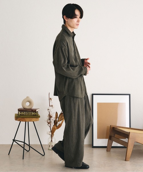 epnok（エプノック）の「アソートベーシックルーズシャツ（シャツ/ブラウス・メンズ・ネイビー/オフホワイト/チャコールグレー/カーキ/ブラック/ブラウン・SMALL/LARGE/MEDIUM）」の22枚目の写真