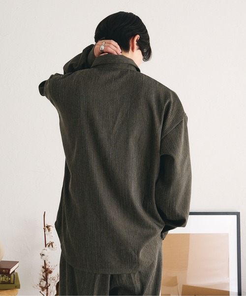 epnok（エプノック）の「アソートベーシックルーズシャツ（シャツ/ブラウス・メンズ・ネイビー/オフホワイト/チャコールグレー/カーキ/ブラック/ブラウン・SMALL/LARGE/MEDIUM）」の20枚目の写真