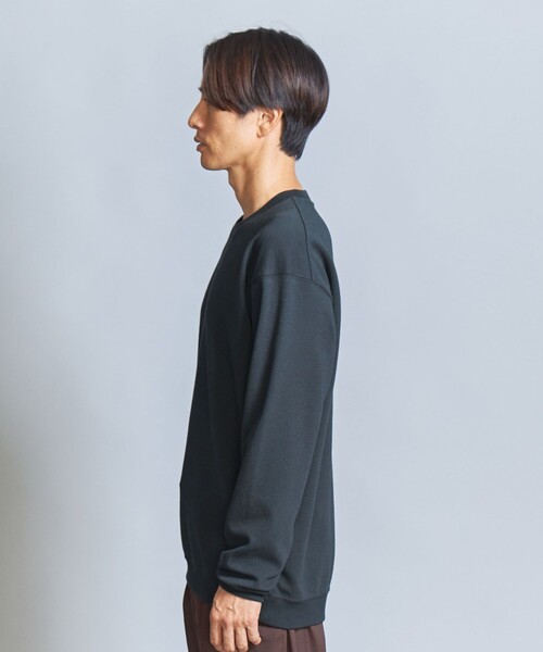 BEAUTY&YOUTH UNITED ARROWS（ビューティーアンドユースユナイテッドアローズ）の「ジャカード ボーダー スウェットTシャツ（スウェット・メンズ・ライトグレー/ダークグリーン/ブラック・L/XL/S/M）」の12枚目の写真