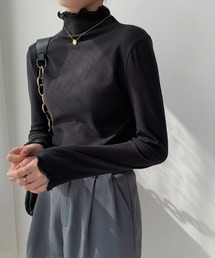 【新柄追加】ハイネックメローフリルロングT