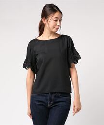 JUSGLITTY◆半袖ブラウス/1/レーヨン/WHT/44318690 ブランド古着】半袖ブラウス（シャツ/ブラウス）｜JUSGLITTY