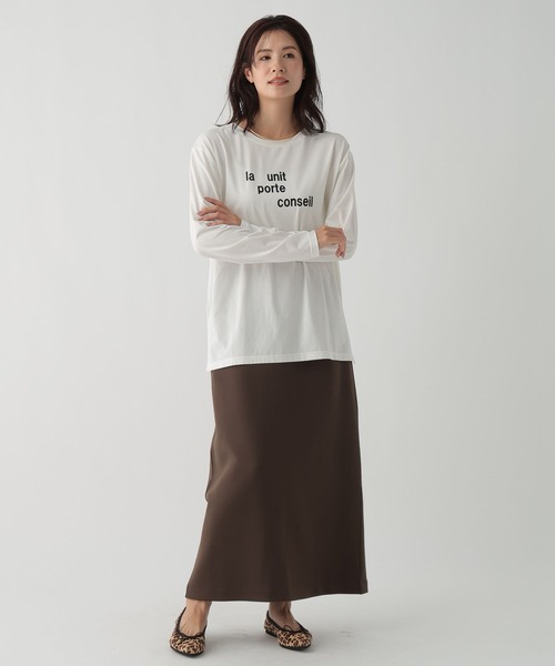 Elura（エルーラ）の「launit ロゴTシャツ/149294（Tシャツ/カットソー・レディース・チャコールグレー/ホワイト・MEDIUM/LARGE）」の7枚目の写真