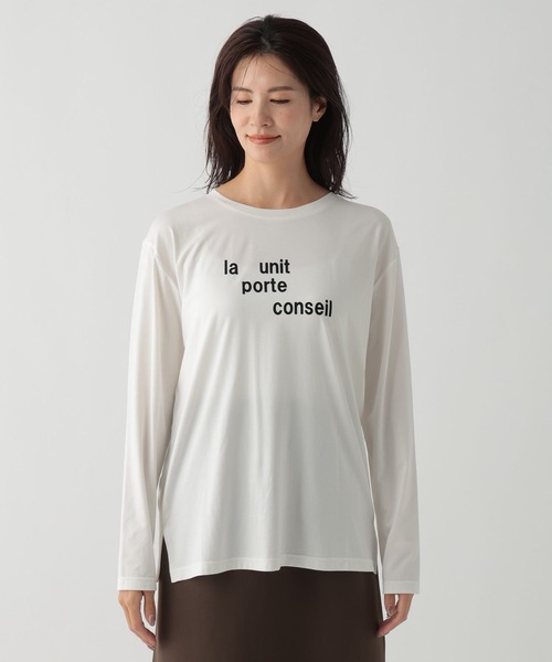 Elura（エルーラ）の「launit ロゴTシャツ/149294（Tシャツ/カットソー・レディース・チャコールグレー/ホワイト・MEDIUM/LARGE）」の9枚目の写真