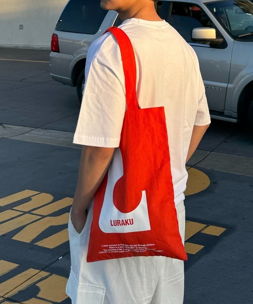 LURAKU（ルラク）の「【LURAKU】 Graphic color Tote Bag - グラフィックカラートートバッグ（トートバッグ・メンズ・ブルー/オレンジ/グリーン・FREE）」の16枚目の写真