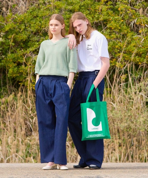 LURAKU】 Graphic color Tote Bag - グラフィックカラートート