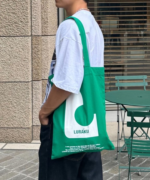 LURAKU（ルラク）の「【LURAKU】 Graphic color Tote Bag - グラフィックカラートートバッグ（トートバッグ・メンズ・ブルー/オレンジ/グリーン・FREE）」の21枚目の写真
