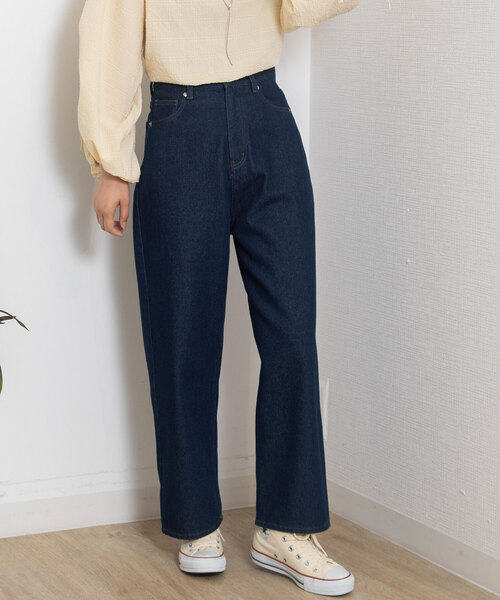 新品未使用　PELLICO デニムブルー ポインテッドトゥ セール】ボーイフレンドデニムパンツ（デニムパンツ）｜POU DOU DOU