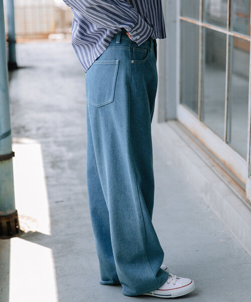 POU DOU DOU(プードゥドゥ)の「ボーイフレンドデニムパンツ(デニムパンツ・レディース・パープル系/インディゴブルー・M)」の11枚目の写真