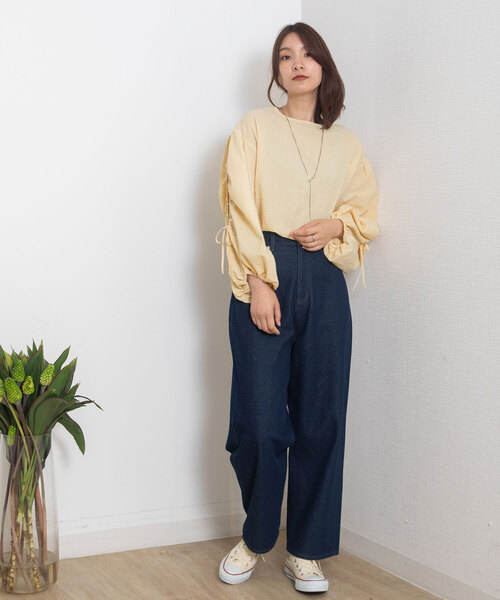 POU DOU DOU(プードゥドゥ)の「ボーイフレンドデニムパンツ(デニムパンツ・レディース・パープル系/インディゴブルー・M)」の12枚目の写真