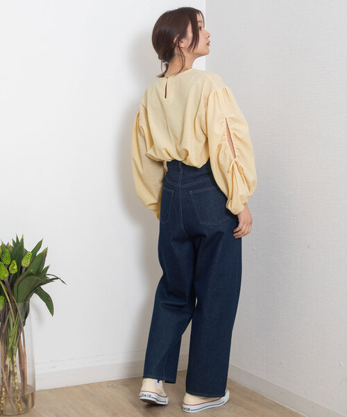 POU DOU DOU(プードゥドゥ)の「ボーイフレンドデニムパンツ(デニムパンツ・レディース・パープル系/インディゴブルー・M)」の13枚目の写真