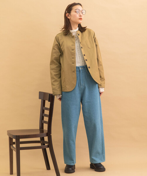 POU DOU DOU(プードゥドゥ)の「ボーイフレンドデニムパンツ(デニムパンツ・レディース・パープル系/インディゴブルー・M)」の20枚目の写真