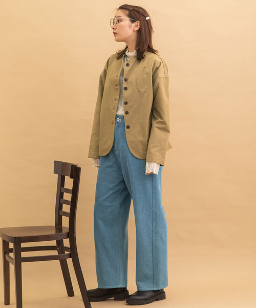 POU DOU DOU(プードゥドゥ)の「ボーイフレンドデニムパンツ(デニムパンツ・レディース・パープル系/インディゴブルー・M)」の22枚目の写真