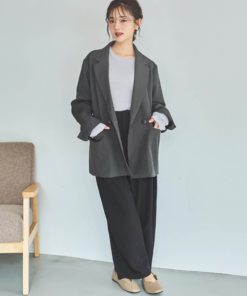 mil(ミル)の「【150㎝前後の小柄さんサイズ】シンプルラメリブニット(ニット/セーター・レディース・ライトグレー/ブラウン/ベージュ・XS/S)」の18枚目の写真