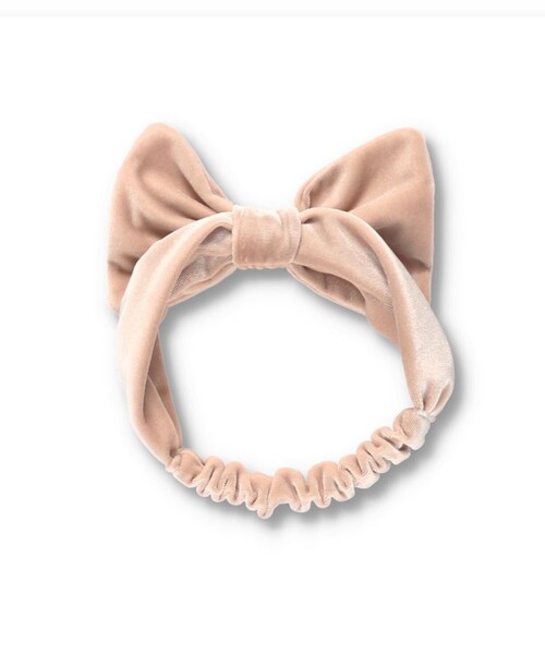 BRANSHES（ブランシェス）の「ベロアリボンヘアバンド（その他ベビー用品・キッズ・ブラウン/ピンク・FREE）」の3枚目の写真
