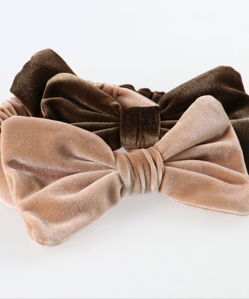 BRANSHES（ブランシェス）の「ベロアリボンヘアバンド（その他ベビー用品・キッズ・ブラウン/ピンク・FREE）」の4枚目の写真