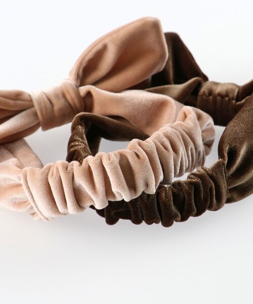 BRANSHES（ブランシェス）の「ベロアリボンヘアバンド（その他ベビー用品・キッズ・ブラウン/ピンク・FREE）」の5枚目の写真
