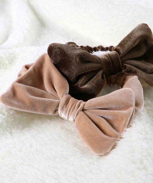 BRANSHES（ブランシェス）の「ベロアリボンヘアバンド（その他ベビー用品・キッズ・ブラウン/ピンク・FREE）」の6枚目の写真