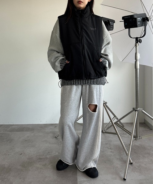 apres jour mignon(アプレジュールミニョン)の「アソートダウンライクベスト【ZOZOTOWN限定アイテム】(ベスト・レディース・オレンジ/アイボリー/ダークブラウン/チャコールグレー/ブラック・フリー/X-LARGE)」の12枚目の写真