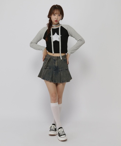 3.3 Field Trip (3.3フィールドトリップ)の「3.3 Field Trip/スターラグランロングスリーブT(Tシャツ/カットソー・レディース・ブラック/グレー・FREE)」の8枚目の写真