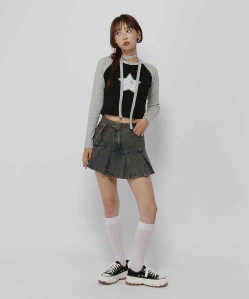 3.3 Field Trip (3.3フィールドトリップ)の「3.3 Field Trip/スターラグランロングスリーブT(Tシャツ/カットソー・レディース・ブラック/グレー・FREE)」の9枚目の写真
